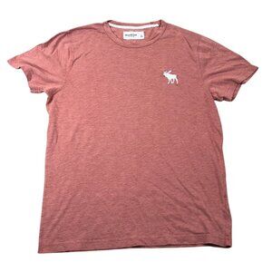 Abercrombie & Fitch Women's T-Shirt Large Pink Crew Neck Pullover Soft A&F Tee